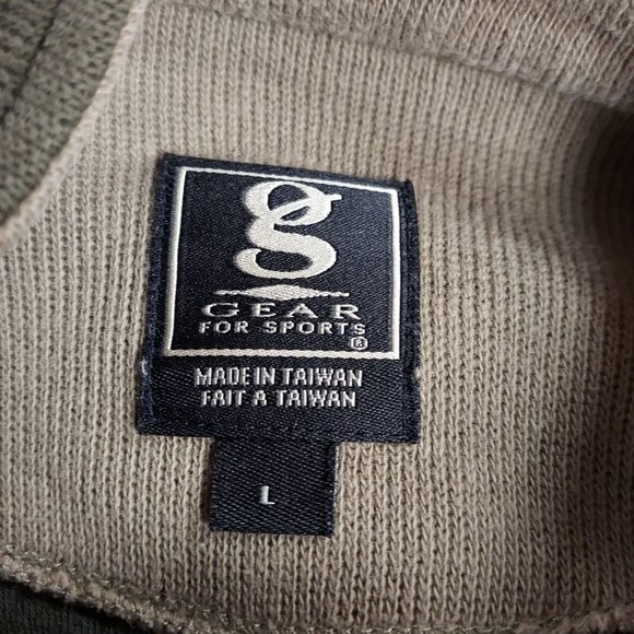 Gear For Sports Sweater Mens Large Mockneck Henley Pullover Green Golf Logo - Picture 3 of 7